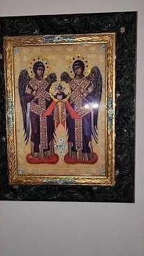 Sf. arhangheli Mihail și Gavriil~icoană handmade realizată de părintele Valerian #2025 #religion