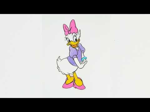 How to Draw Daisy Duck | Colored Pencil Drawing 🩷