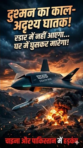 भारत का Secret Stealth Drone 😱 | Project Ghatak Explained | Enemy Radar Fail! #shortsfeed #trending
