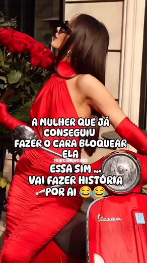 Vibrant Red Outfit and Vespa Scooter Showcase