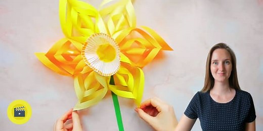 Paper Daffodil Craft Video - St. David's Day Activity