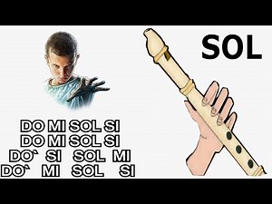 Stranger things, flauta dulce fácil, tutorial con animación, easy flute recorder