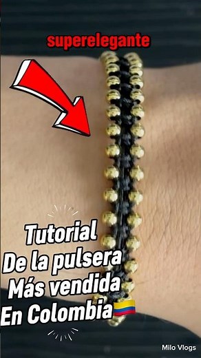 Cómo hacer una pulsera en macrame con balines (tutorial completo) fácil #bisuteria #tutorial