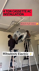 2.2M views · 10K reactions | CASSETTE AC 4 TON INSTALLATION MITSUBISHI ELECTRIC ⚡️ #acwaleahmedabad #ahmedabad_instagram #ahmedabad #trendingreels #trending #viralreels | Nac Ahmedabad | Facebook