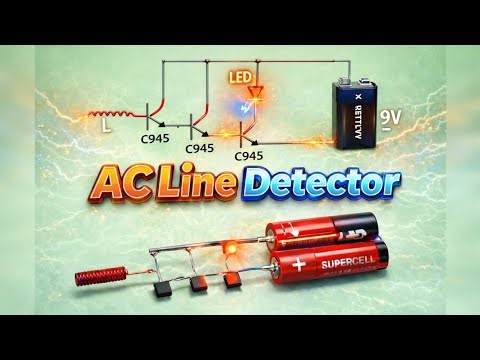 How to make wireless AC line tester | AC detector #diyelectronics