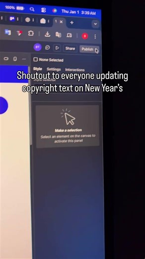 Shoutout to everyone updating copyright text on New Year’s￼