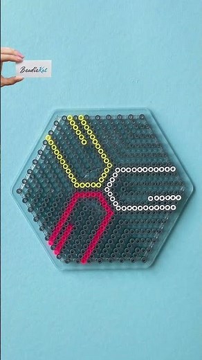 Geometric Pattern Made with Hama Beads 💙✨