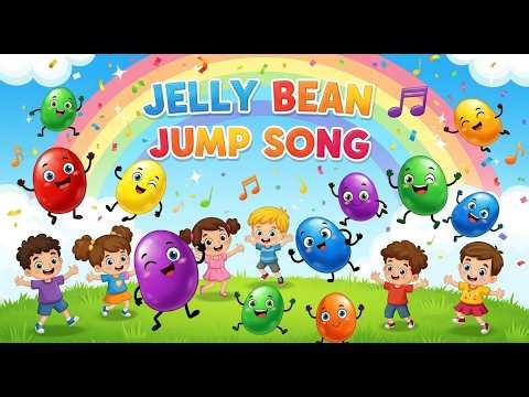 Jumping Jelly Bean Song 🍬 | Fun Colors Dance Song for Kids | 3D Animated Nursery Rhymes