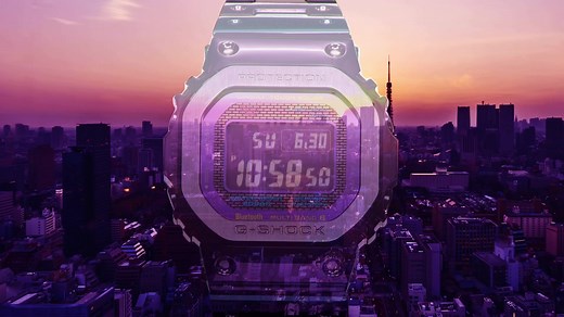 Welcome to a one-of-a-kind watch inspired by Tokyo twilight. The iconic square face gets a new look with a stainless steel case in purple, the latest addition to Casio color ion plating. Alternating purple and blue-gray ion plating on the stainless steel watchband evokes the shades of the urban skyline at dusk. Add in purple accents on the dial combined with the negative mode LCD for a sophisticated, entirely original design. #challengethelimits #absolutetoughness #gshockph #casioph #casiowatche