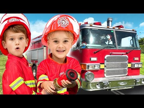 Kids learn about firefighting and help everyone! - Funny stories for kids