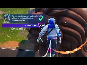 Perform Ledge Jumps by jumping while sliding or while roll landing Fortnite