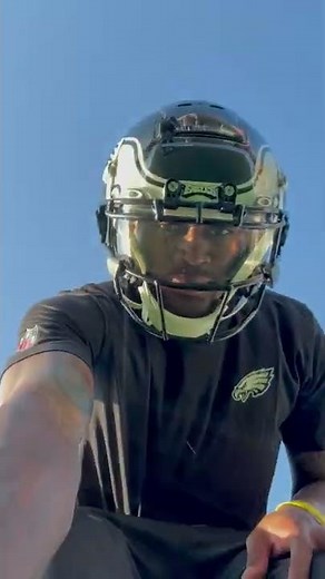 DeVonta Smith Puts on the NEW BLACK HELMETS | Philadelphia Eagles