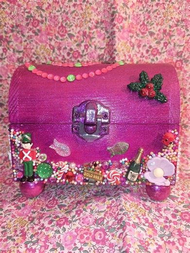 Jewelry Box, Holiday Themed Mini Chest - Etsy