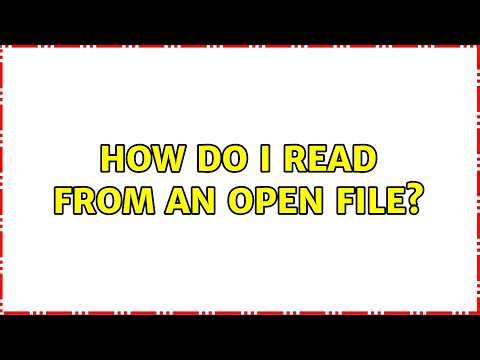 How do I read from an open file?