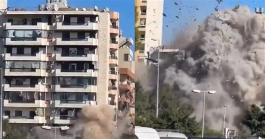 Israel uses SPICE 2000 bomb to destroy building in Beirut, Lebanon (Video)