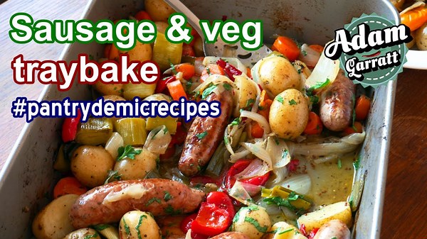 Sausage & vegetable tray bake _ pantrydemic recipe #1