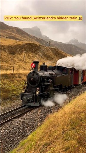 Switzerland's hidden steam train in the apls. 📍Furka Pass🇨🇭 | Switzerland