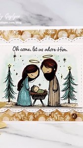 1.3K views · 27 reactions | Sweet + simple holiday card inspo coming your way ✨ This cozy design uses Born for Us paired with our Big Scallops Nesting Dies for that instant “finished” look—with minimal fuss and maximum wow. Perfect for batch-making a stack of cards, or slowing down for a quiet crafty moment when the season gets busy.  https://unitystamp.co/tm4 #unitystampco #handmadecards #cardmaking #holidaycardmaking #stampinspiration | Unity Stamp Company | Facebook