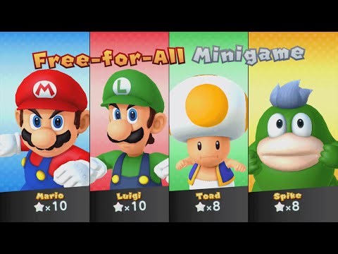 Mario Party 10 - Mario vs Luigi vs Toad vs Spike - Mushroom Park (Master Difficulty)