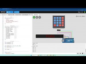 Change Animation and Running Text on LED DOT MATRIX with 4X4 WOKWI Keypad #wokwi #arduino
