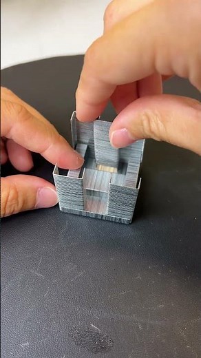 If you are bored at work, you can use paper fasteners to make a cube without glue, and the joint st