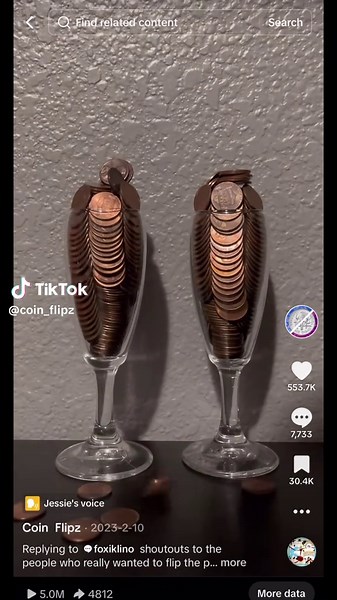 Day 363 of flipping a dime everyday until the glasses overflow #cointoss #coinflip #dailycoinflip #dailycointoss