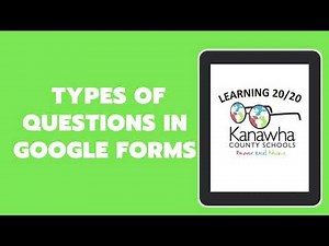 Different Types of Question in a Google Form