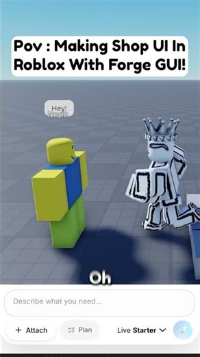 Pov : Making Shop UI In Roblox With Forge GUI! #roblox #robloxdev #genionyt