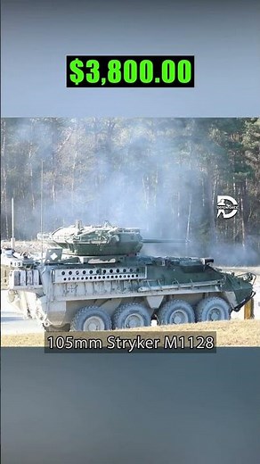 $3,800.00 per Shot! 105mm Stryker M1128 Fires