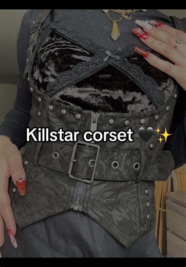 completely obsessed with my new @KILLSTAR corset!!! i received it today and already couldn’t wait to put a look together with it 🥹🥹 @jennyfer tee @hm dress vinted skirt @killstar corset @New Rock shoes . . . . #gothstyles #killstar #altstyle #gothgirl #girlwithtattoo
