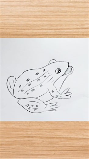 how to draw frog drawing easy step by