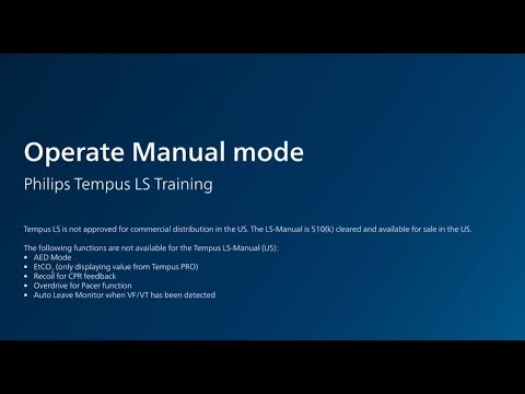 Tempus LS Operate Manual Mode