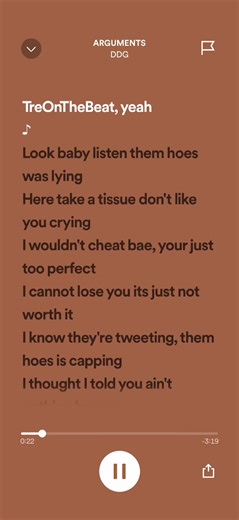 DDG Arguments Lyrics and Spotify Hits