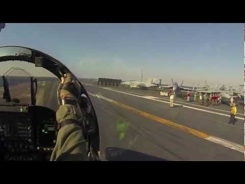 カタパルト射出・発艦。 F/A-18 コクピット映像