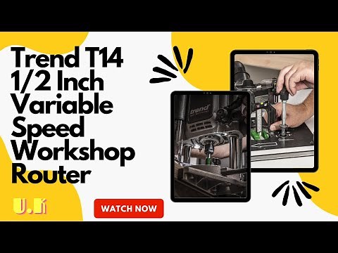 Trend T14 1/2 Inch Variable Speed Workshop Router, Perfect for Hand-Held & Router Table Use