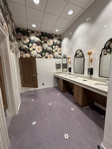 Only at HPU would bathrooms be this nice 😅💜 Comment below and let us know which one’s your favorite! | High Point University