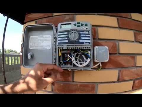 #6 Подключение электричества и настройка контроллера HUNTER X CORE 401 E автополив газона