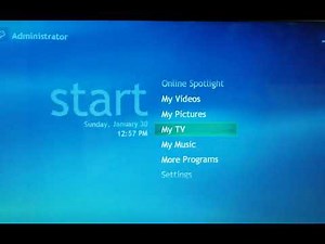 Windows XP Media Center startup