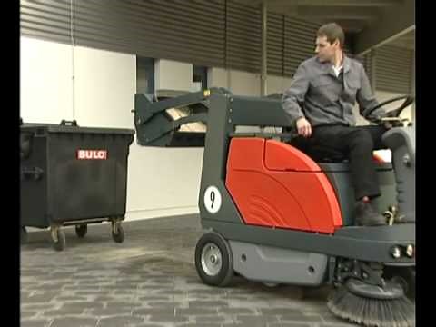 Ride-On Industrial Warehouse Sweeper - Hako Jonas 1200 Sweeper