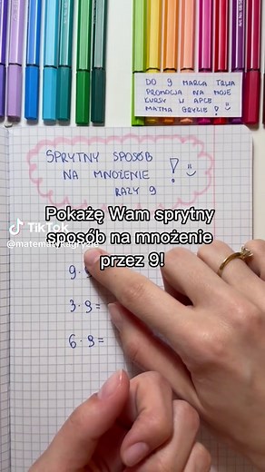 Sprytny sposób na mnożenie przez 9 ❣️ Tabliczka mnożenia sprytny sposób :)