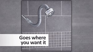 The unique flexible arm design lets you adjust the height and angle of the shower head quickly and easily. http://bit.ly/29Jgoy6 | Waterpik Showers