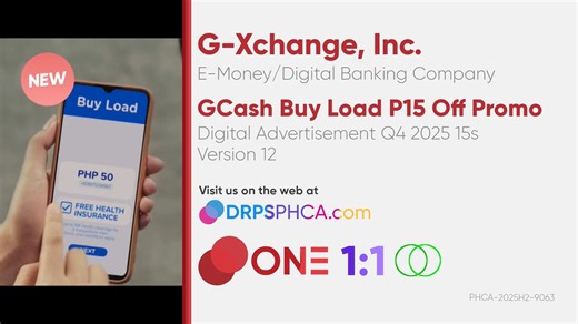 GCash: Merry GCash! Content published in 1:1 Aspect Ratio and in Stereo audio. Uploaded on DRPS One Channel on Facebook. We're the only one. Subscribe: https://youtube.com/@DRPSOne Find DRPS PHCA on our social media: Facebook: DRPSPHCAOfficial X (Twitter), Instagram, and Threads: @DRPSPHCA Check us out online at https://DRPSPHCA.com. #DRPSOne 17472: GCash Buy Load P15 Off Promo Digital Ad Q4 2025-2026 15s (Philippines, Version 12) [1:1/ST] PHCA CID PHCA-2025H2-9063/December 26, 2025 | DRPS One C