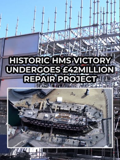The HMS Victory has entered the next phase of 'The Big Repair', meaning that her iconic masts - a view that's been familiar for generations has gone overnight. The removal is part of a £42 million project to preserve the ship for decades to come. GB News' Isobel Feculak reports. #Naval #ukhistory #Portsmouth #uknews #GBNews