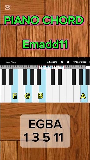 (Emadd11) chord on piano for beginners 🎹❤️🎹❤️🎹 #piano#music#shorts#youtubeshorts