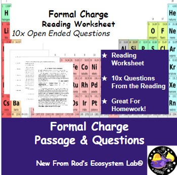 Formal Charge in Chemistry Reading Worksheet w/Answer Key