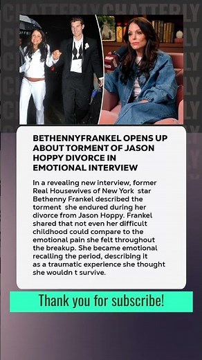 #BethennyFrankel Opens Up About 'Torment' of Jason Hoppy Divorce in Emotional Interview