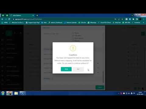 How to create a new Menu Item in eZee Optimus (Hindi)