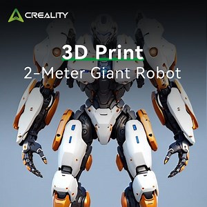 Oversized printing, 2 Meters tall robot from Ender-3 V3 Plus.🔩 'PLUS' build volume, not only for human scale models to.store.creality.com/sns-ender3-v3-plus UP TO 50% OFF, Mother's Day Sale to.store.creality.com/sns-mothers-day #Creality #ender3v3plus #3dprinting #3dprinter #bigprint #longprint #technology | Creality