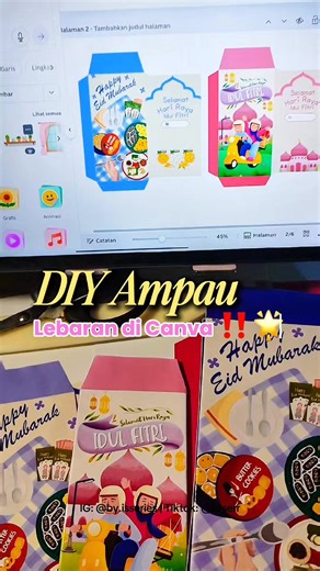#diy ampau lebaran di canva 🤩🫶🏻 #canvadesign #ampaulebaran #canva #fypage