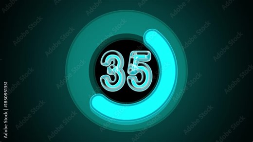 65 Modern circular pie chart animation showing percentage progress and statistics. Ideal for business reports, finance, marketing, web presentations, data visualization, and performance indicators.